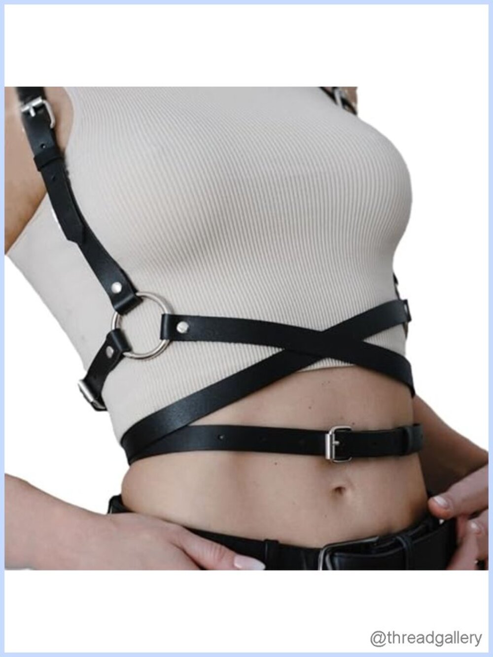 Mawjom Vintage Renaissance Gothic Corset Belt PU Leather Lace-Up Waist Belt